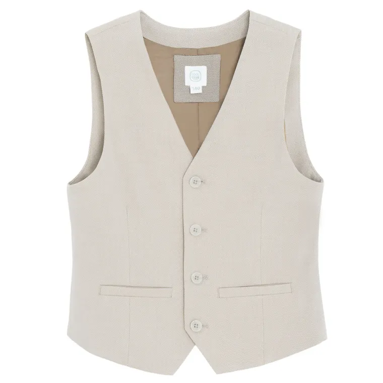 Cool Club, Kamizelka chłopięca, beżowa