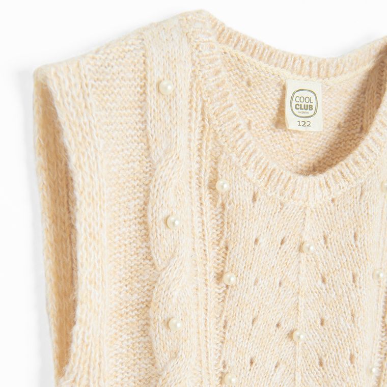 Cool Club, Kamizelka dziewczęca, beżowa