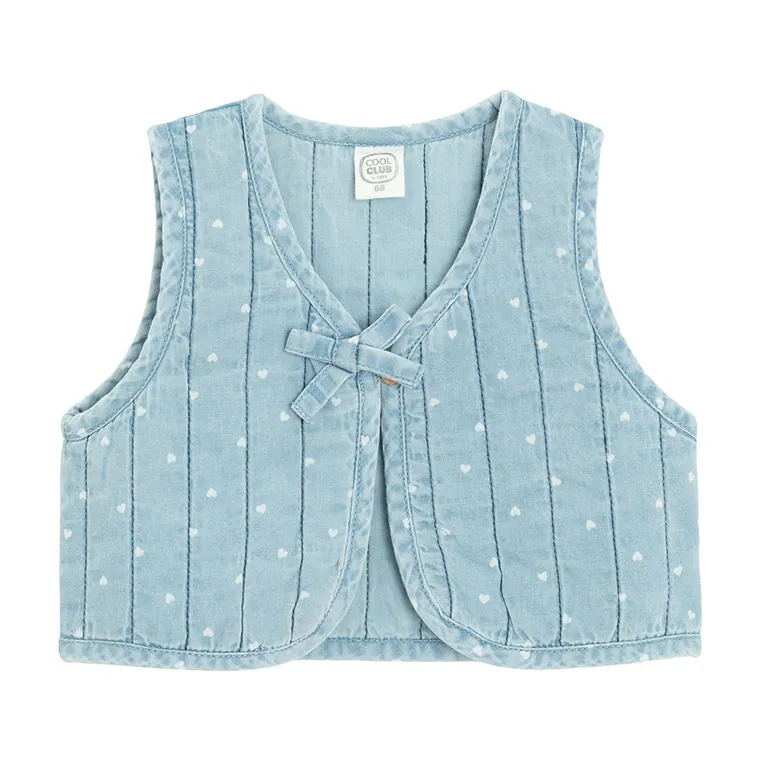 Cool Club, Kamizelka jeansowa dziewczęca, niebieska