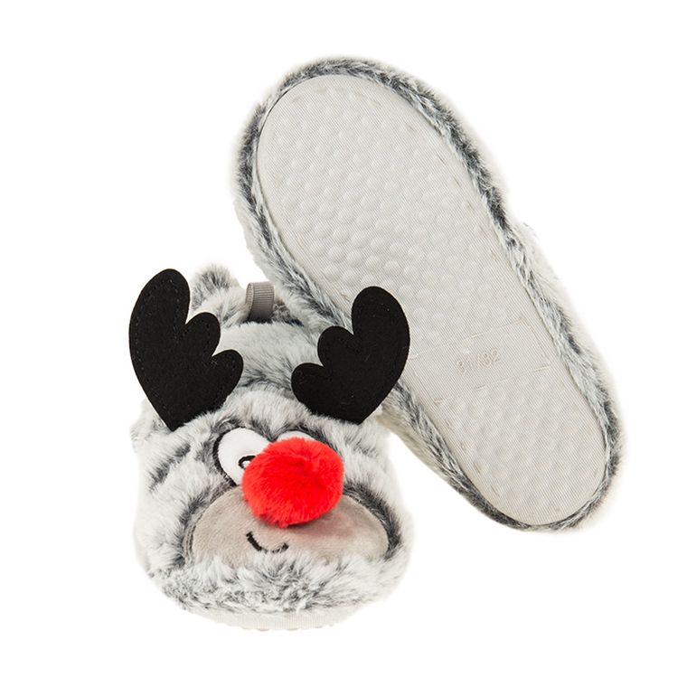 Cool Club, Kapcie chłopięce, szare, renifery