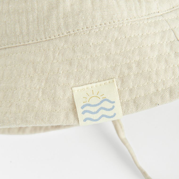 Cool Club, Kapelusz muślinowy chłopięcy, wiązany, beżowy