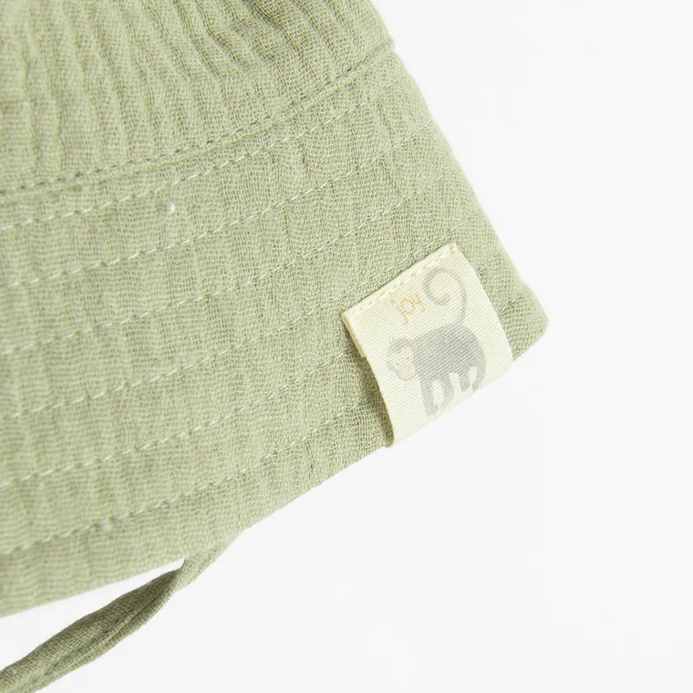 Cool Club, Kapelusz muślinowy chłopięcy, wiązany, zielony