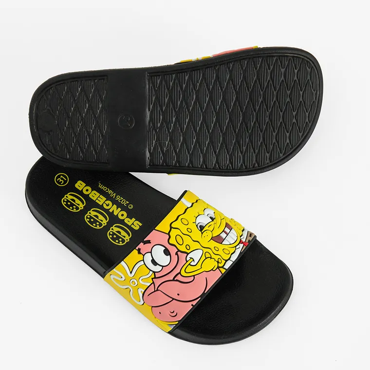 Cool Club, Klapki chłopięce, czarne, SpongeBob