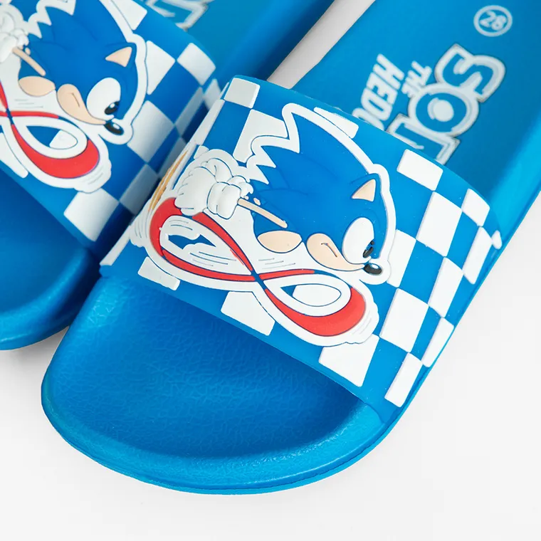Cool Club, Klapki chłopięce, niebieskie, Sonic the Hedgehog