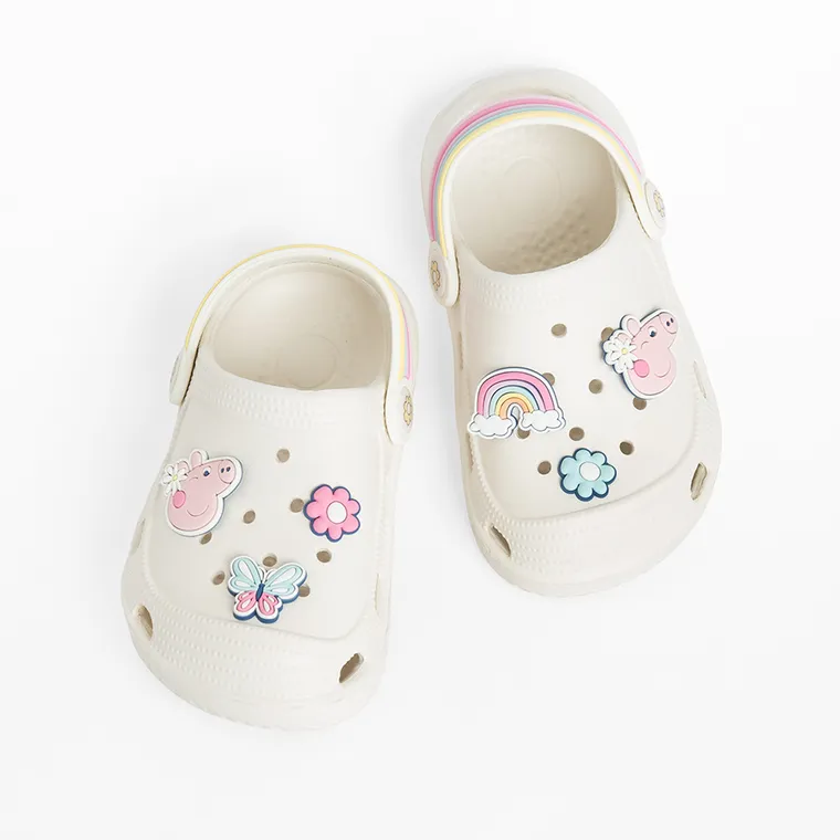 Cool Club, Klapki dziewczęce, ecru, Świnka Peppa