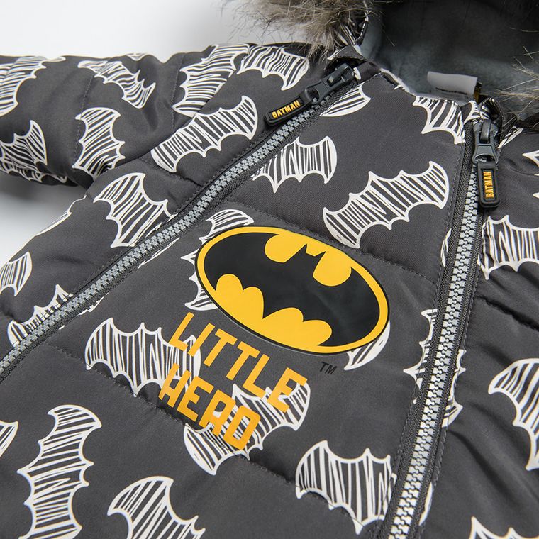 Cool Club, Kombinezon chłopięcy z kapturem, grafitowy, Batman