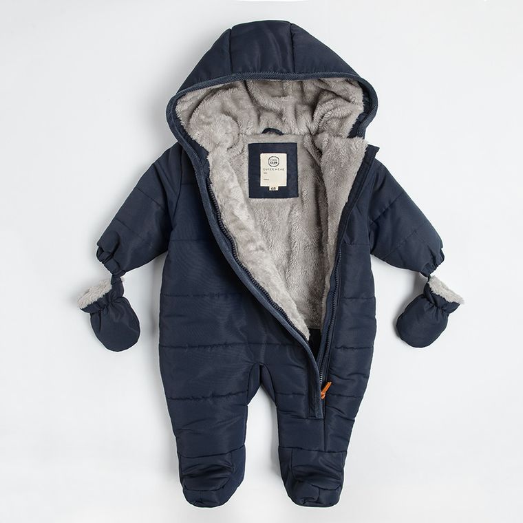 Cool Club, Kombinezon chłopięcy z kapturem, granatowy