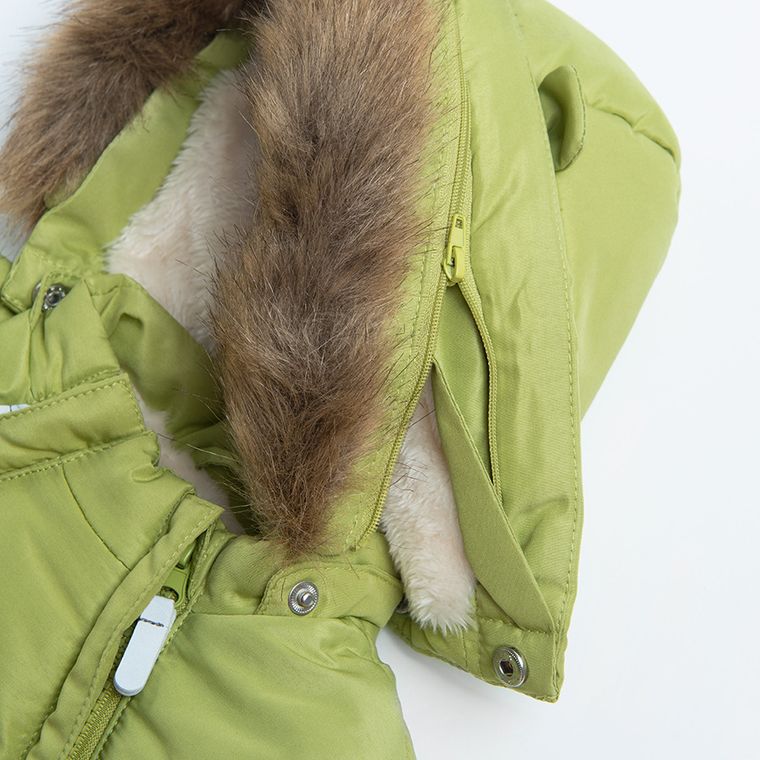 Cool Club, Kombinezon dziecięcy z kapturem, zielony