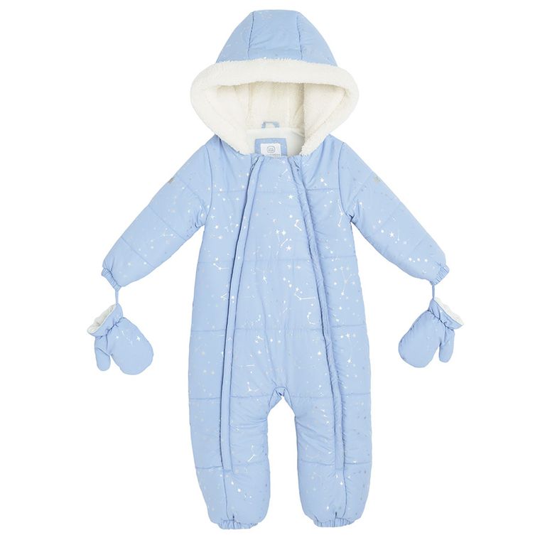 Cool Club, Kombinezon dziewczęcy z kapturem, ocieplany, niebieski