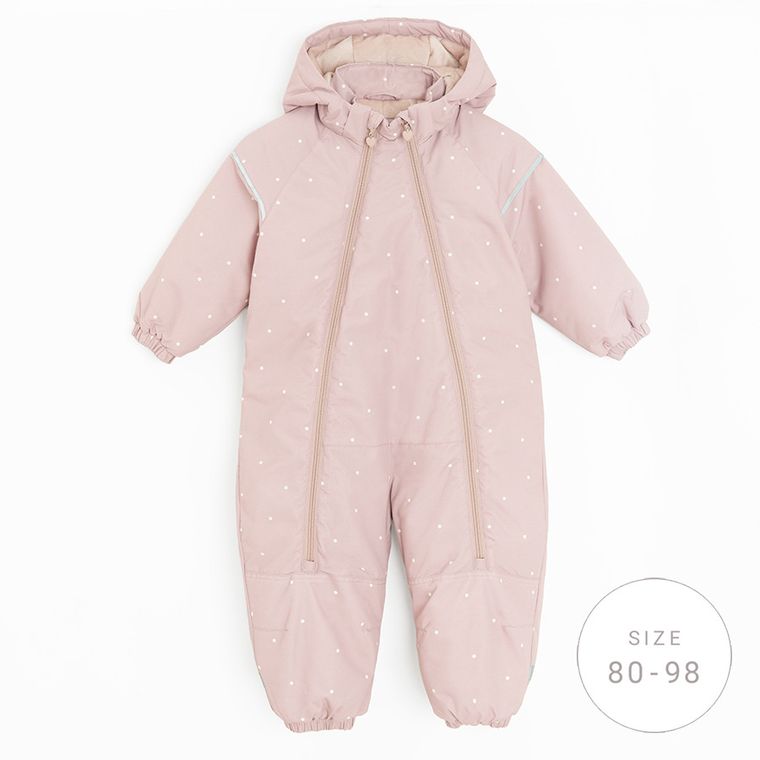 Cool Club, Kombinezon dziewczęcy z kapturem, ocieplany, różowy