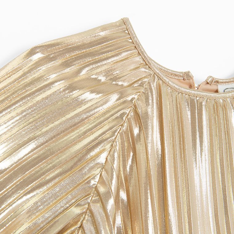 Cool Club, Kombinezon dziewczęcy z krótkim rękawem, złoty