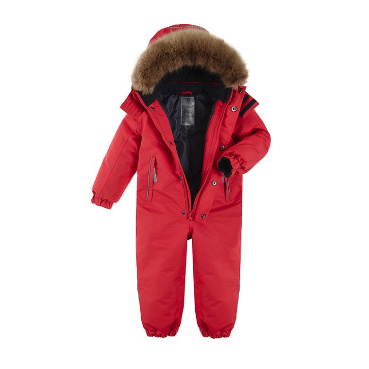 Cool Club, Kombinezon narciarski chłopięcy z kapturem, czerwony