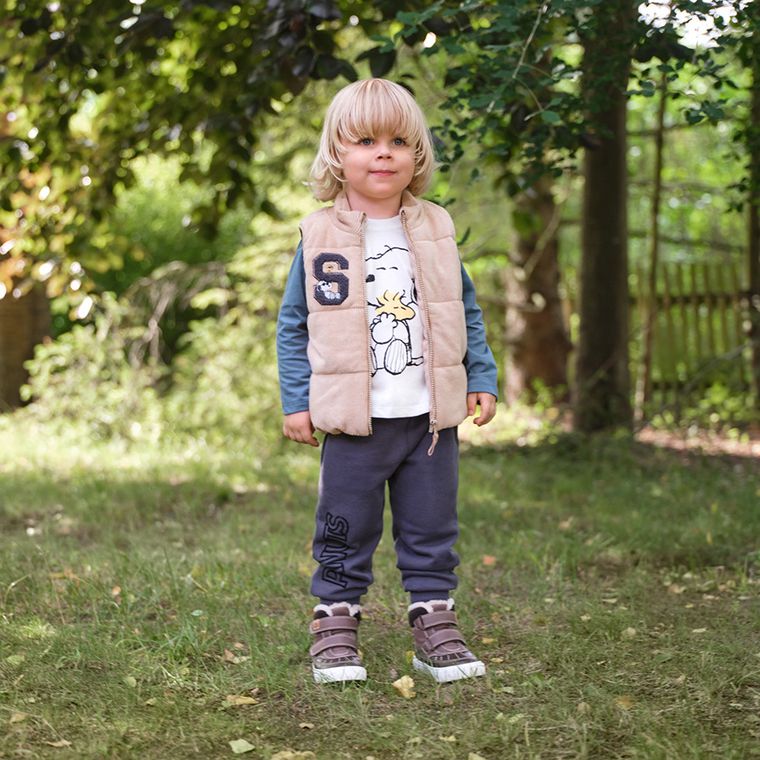 Cool Club, Komplet chłopięcy, Bezrękawnik, Bluzka z długim rękawem, Spodnie dresowe, mix, Snoopy