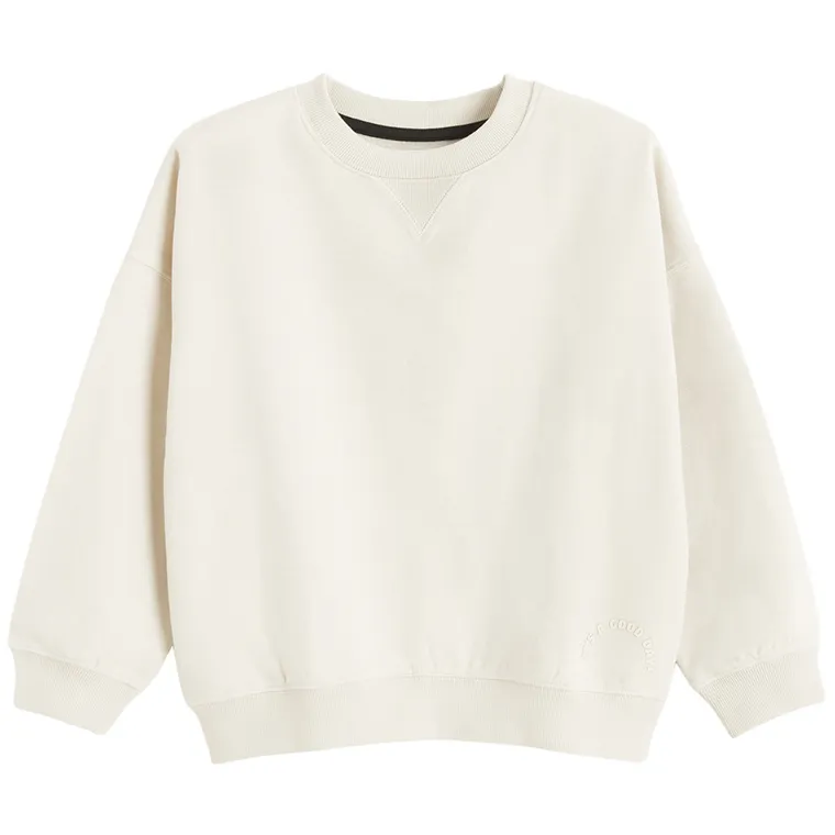 Cool Club, Komplet chłopięcy, Bluza ocieplana, Szorty, beżowy