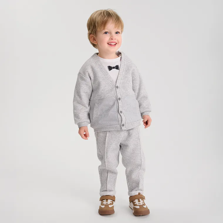 Cool Club, Komplet chłopięcy, Bluza, rozpinana, T-shirt, Spodnie dresowe, mix