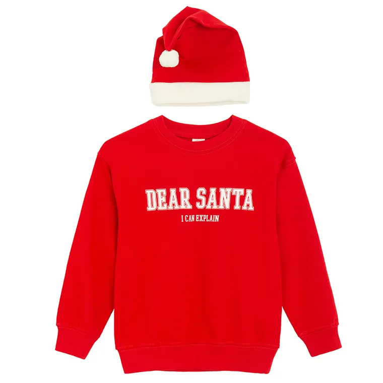 Cool Club, Komplet chłopięcy, Bluzka z długim rękawem, Czapka Mikołaja, czerwony