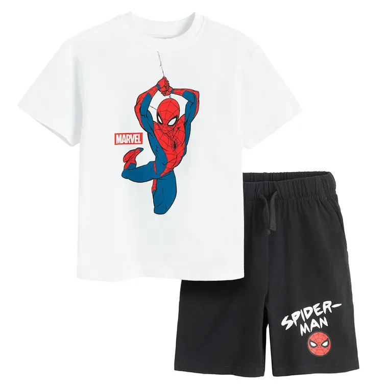 Cool Club, Komplet chłopięcy, T-shirt, Szorty, mix, Spider-Man
