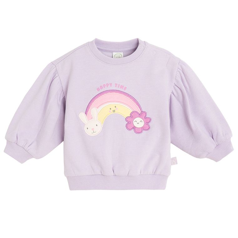 Cool Club, Komplet dziewczęcy, Bluza, Jegginsy, prążkowane, fioletowy