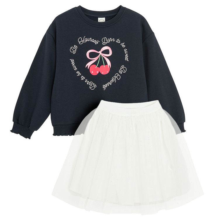 Cool Club, Komplet dziewczęcy, Bluza, Spódnica, mix