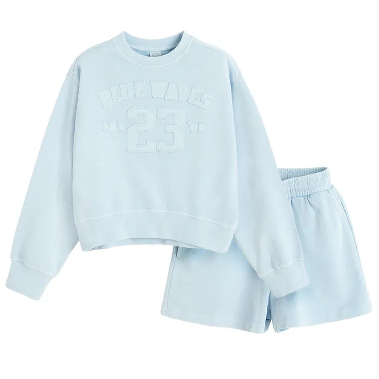 Cool Club, Komplet dziewczęcy, Bluza, Szorty, niebieski