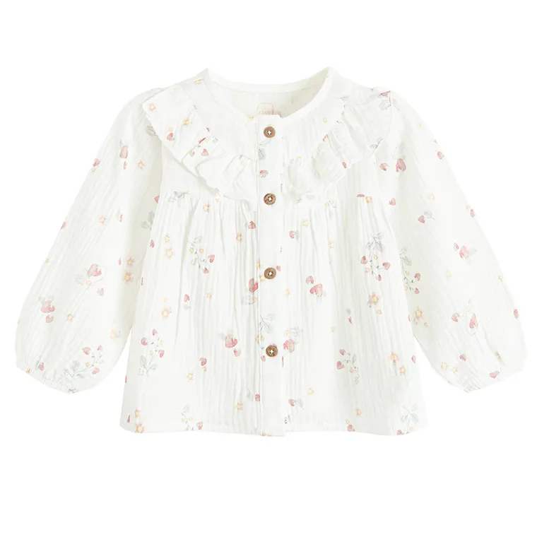 Cool Club, Komplet dziewczęcy, Bluzka muślinowa z długim rękawem, Jegginsy, prążkowane, mix