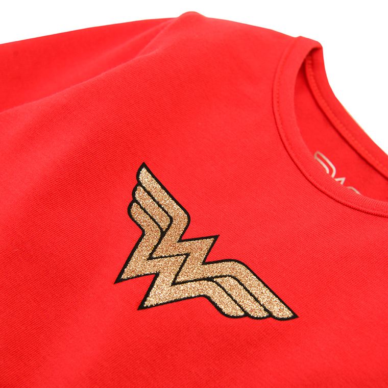 Cool Club, Komplet dziewczęcy, Body sukienka, Opaska, Wonder Woman