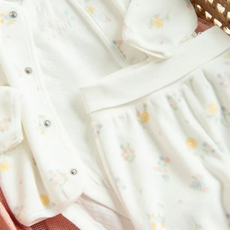 Cool Club, Komplet dziewczęcy, Body z długim rękawem, Półśpiochy, Kaftanik, biały