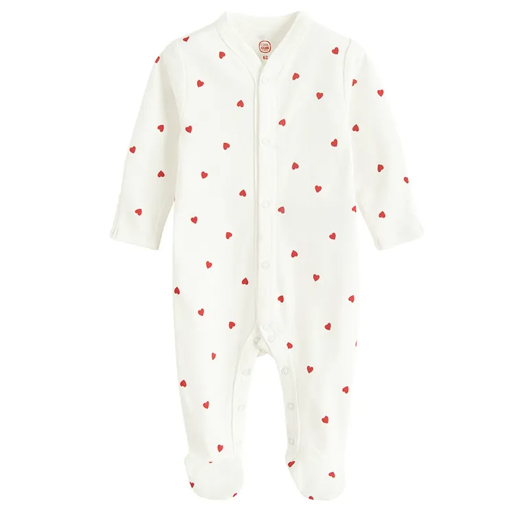 Cool Club, Komplet dziewczęcy, Body z długim rękawem, Półśpiochy, Pajac, Czapka, biały