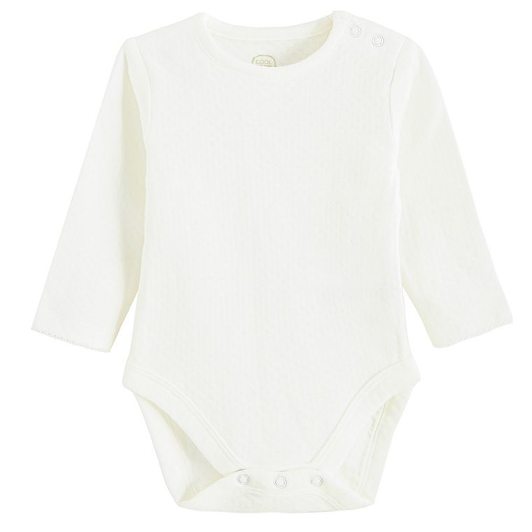 Cool Club, Komplet dziewczęcy, Body z długim rękawem, Śpiochy, biały