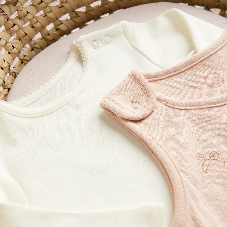 Cool Club, Komplet dziewczęcy, Body z długim rękawem, Śpiochy, mix