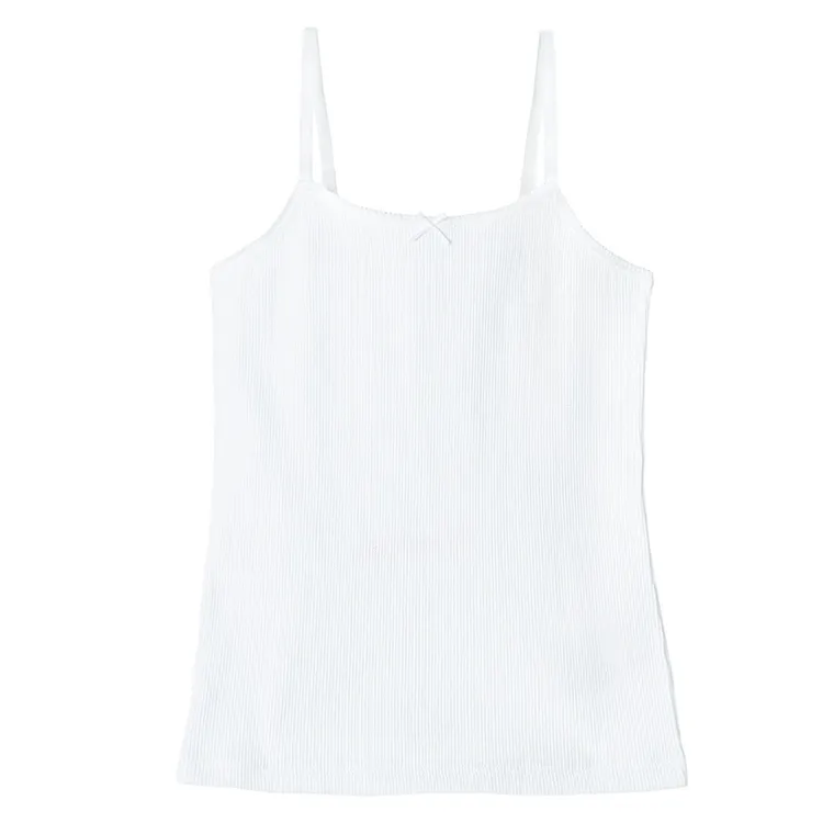 Cool Club, Komplet dziewczęcy, Podkoszulek na ramiączka, Majtki figi, prążkowany, biały