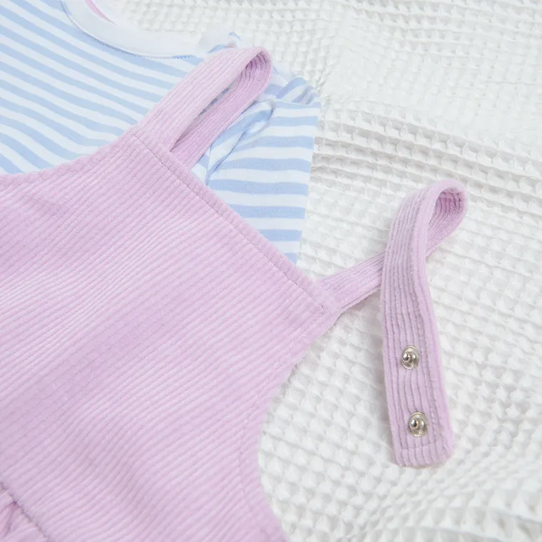 Cool Club, Komplet dziewczęcy, Spódnica ogrodniczka, Bluzka z długim rękawem, mix