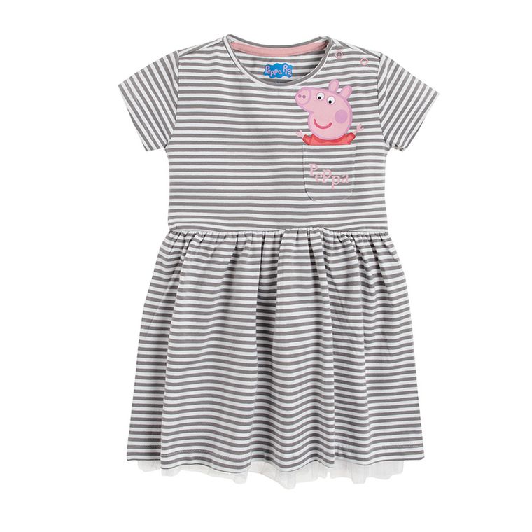 Cool Club, Komplet dziewczęcy, Sukienka z krótkim rękawem, Opaska, Legginsy, mix, Świnka Peppa