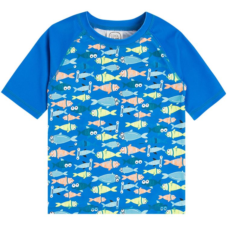 Cool Club, Komplet kąpielowy chłopięcy, T-shirt, Szorty, ryby