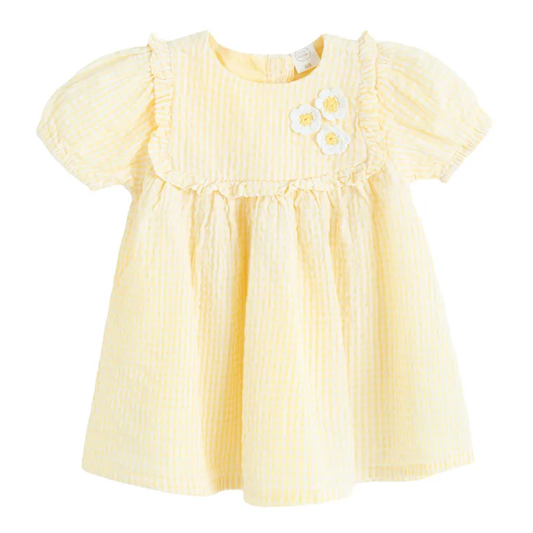 Cool Club, Komplet muślinowy dziewczęcy, Sukienka z krótkim rękawem, Szorty bloomersy, mix