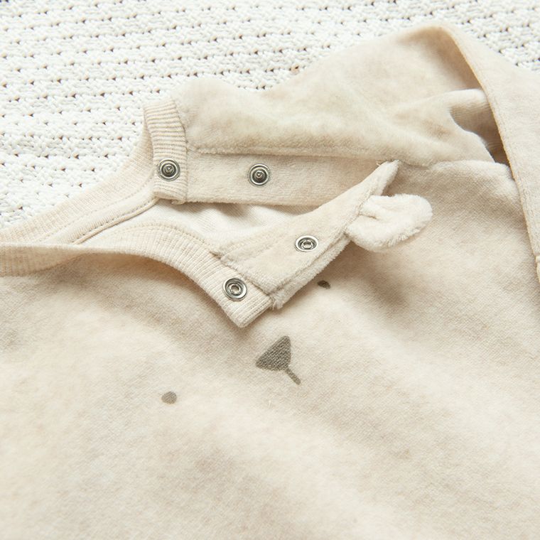Cool Club, Komplet niemowlęcy, Bluza, Półśpiochy, welurowy, beżowy