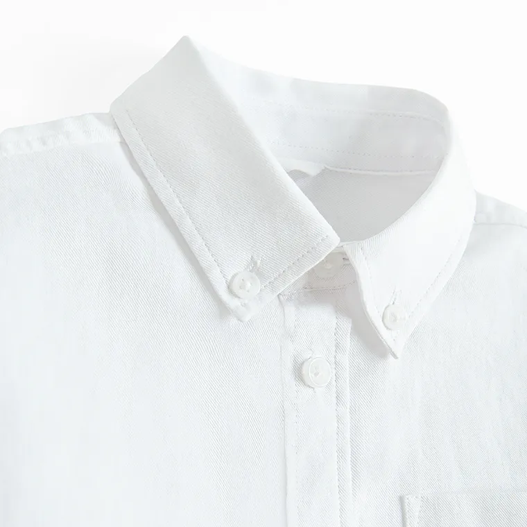 Cool Club, Koszula chłopięca z długim rękawem, regular, biała