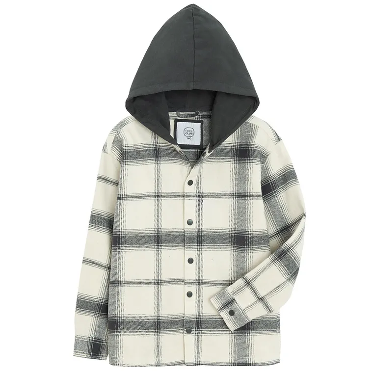 Cool Club, Koszula chłopięca z długim rękawem z kapturem, mix