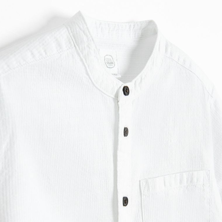 Cool Club, Koszula chłopięca z krótkim rękawem, regular, biała