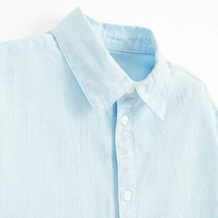 Cool Club, Koszula chłopięca z krótkim rękawem, regular, niebieska