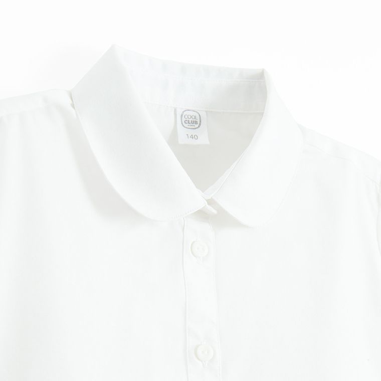 Cool Club, Koszula dziewczęca z krótkim rękawem, biała