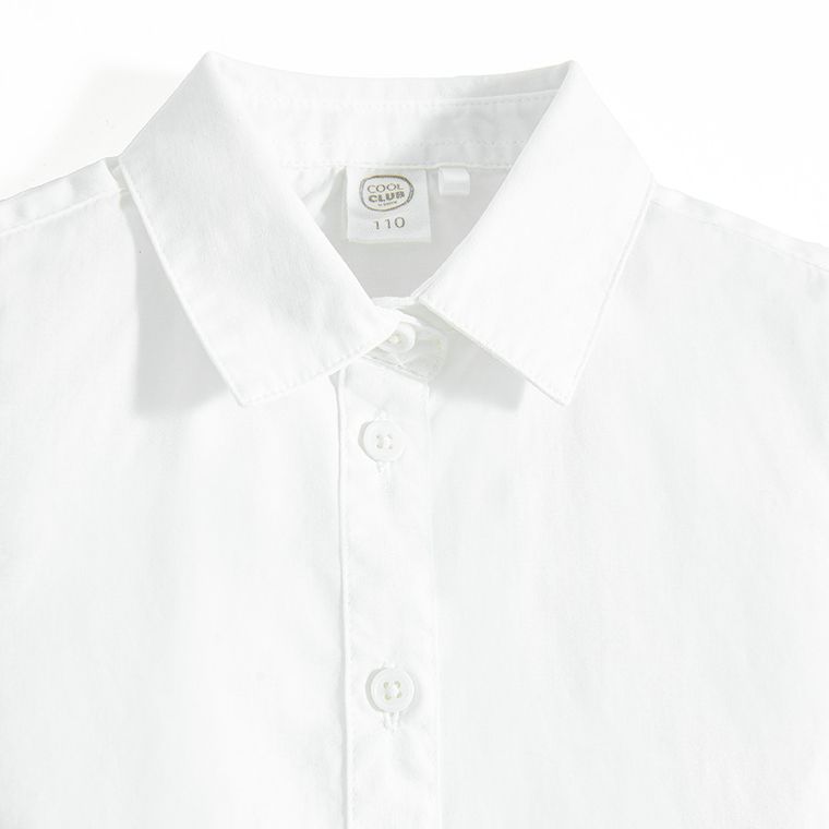 Cool Club, Koszula dziewczęca z krótkim rękawem, biała