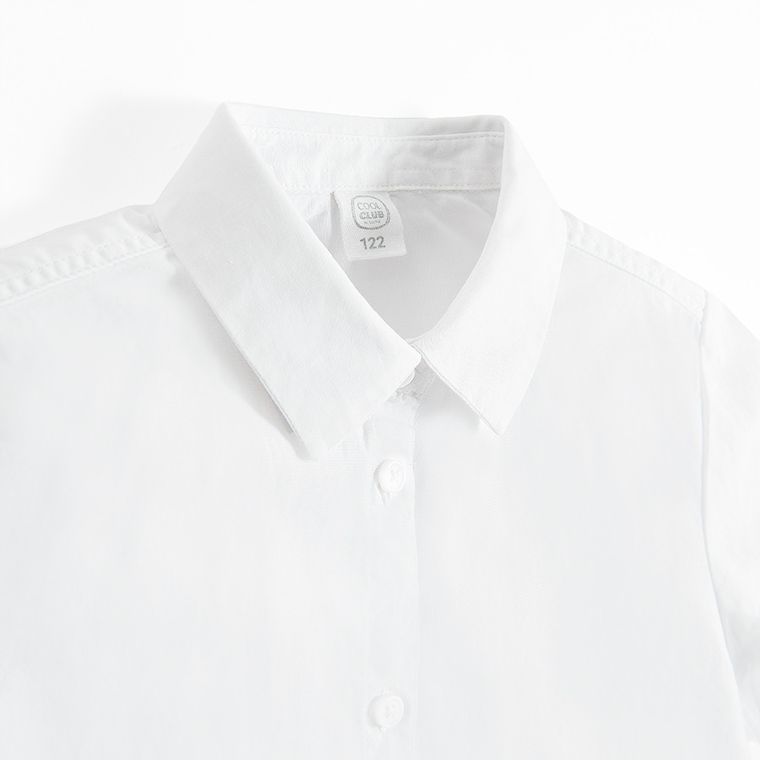 Cool Club, Koszula dziewczęca z krótkim rękawem, biała