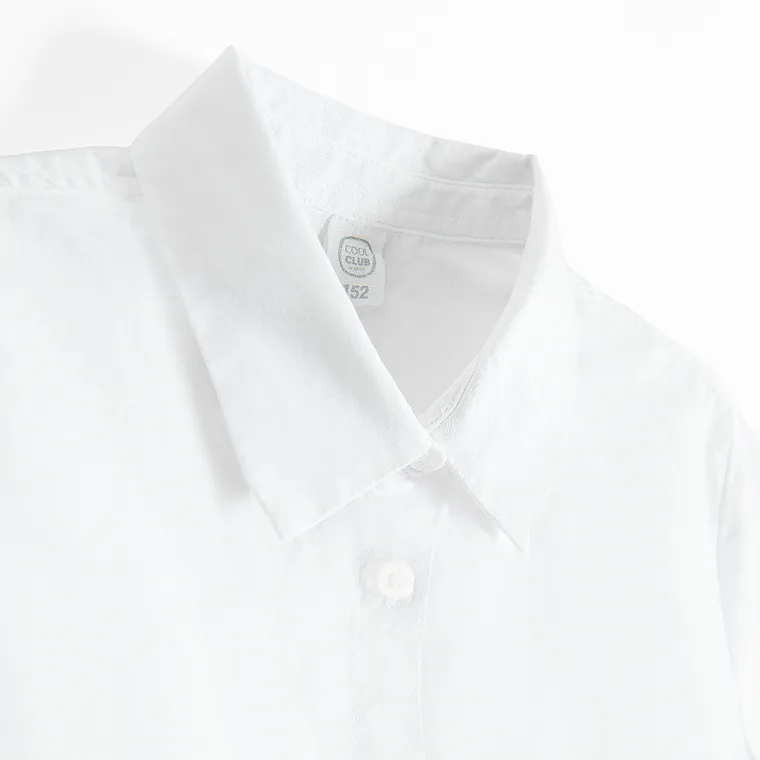 Cool Club, Koszula dziewczęca z krótkim rękawem, biała
