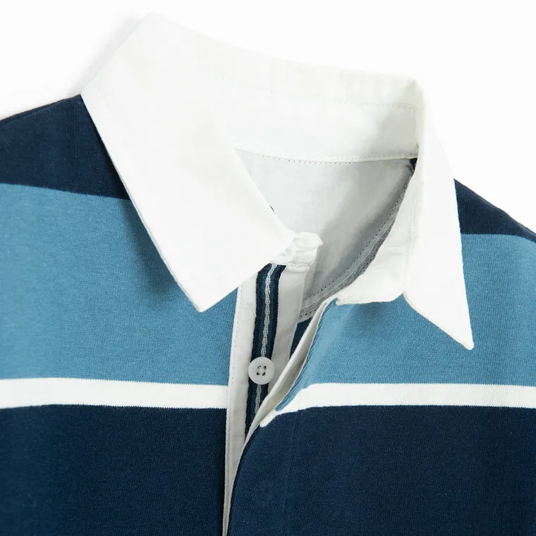 Cool Club, Koszulka polo chłopięca z długim rękawem, niebieska