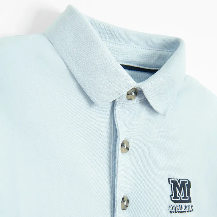 Cool Club, Koszulka polo chłopięca z długim rękawem, niebieska