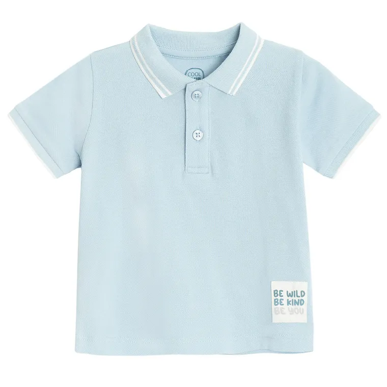 Cool Club, Koszulka polo chłopięca z krótkim rękawem, niebieska