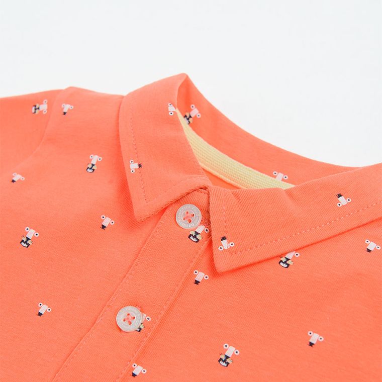 Cool Club, Koszulka polo z krótkim rękawem, pomarańczowa