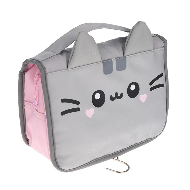 Cool Club, Kot, kosmetyczka wisząca, szara