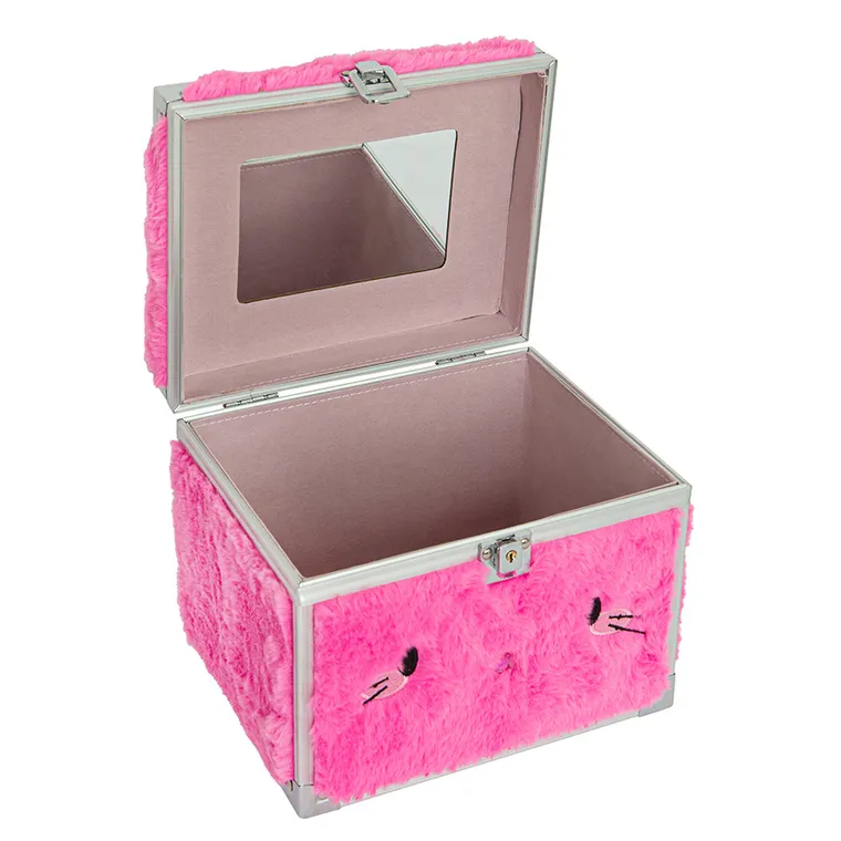 Cool Club, Kotek, kuferek pluszowy na zamek, różowy
